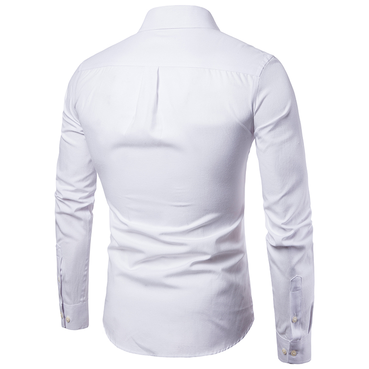 2019 Hot New Autumn Oxford Men's Shirt Eight-color Slim Large Size Men's Business Casual Long-sleeved Shirt Men's Clothing