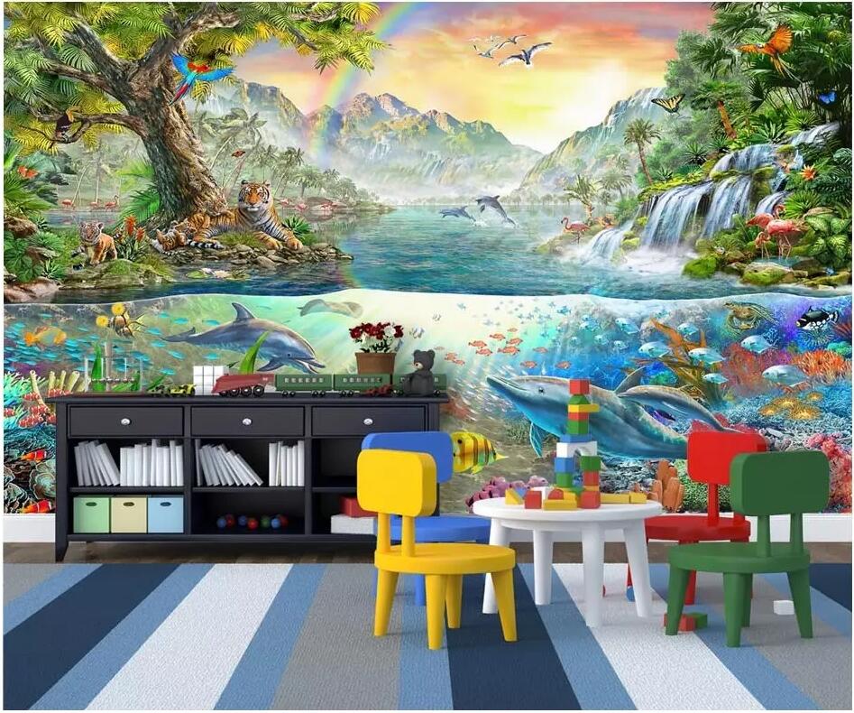 WDBH 3d wallpaper custom photo Colorful Ocean Dolphin Land Tiger Forest Paradise Children Room decor 3d wall murals wallpaper for walls 3 d, Non-woven wallpaper
WDBH 3d wallpaper custom photo Colorful Ocean Dolphin Land Tiger Forest Paradise Children Room decor 3d wall murals wallpaper for walls 3 d, Non-woven wallpaper