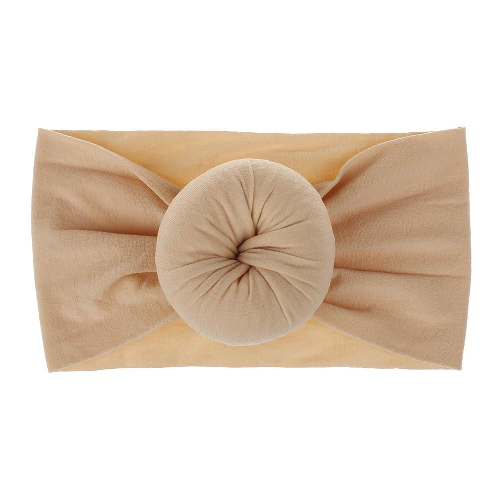 Baby Girl Turban Nylon Headband Toddler Soft Top Knot Headbands Kid Fashion Hair accessories for Children Kids Elastic Headwrap