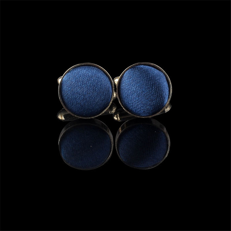 snowshine YLW 1Pair Mens Dress Round Cloth Cufflinks For Business Shirt Wedding Party free shipping D19011003