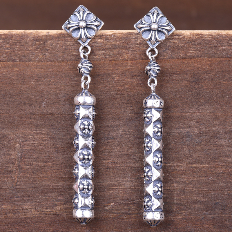 Personalized 925 sterling silver vintage American European jewelry hand-made designer antique silver cross flower dangling post earrings
Personalized 925 sterling silver vintage American European jewelry hand-made designer antique silver cross flower dangling post earrings