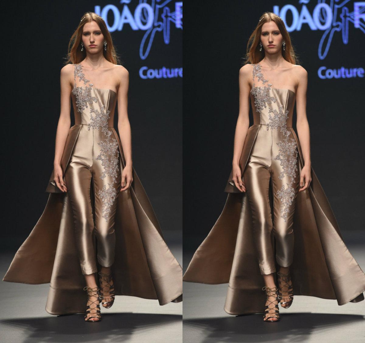 Krikor Jabotian Evening Dresses Jumpsuit With Long Skirt One Shoulder New Formal Dress Lace Appliqued Beads Floor Length Prom Dress