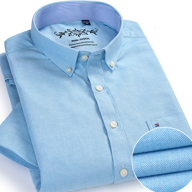 Summer Mens Cotton Washed Oxford Short-Sleeved Dress Shirts Men Solid Shirts Casual Regular Slim Fit Business Fashion Man Shirt, D1007-03
Summer Mens Cotton Washed Oxford Short-Sleeved Dress Shirts Men Solid Shirts Casual Regular Slim Fit Business Fashion Man Shirt, D1007-03