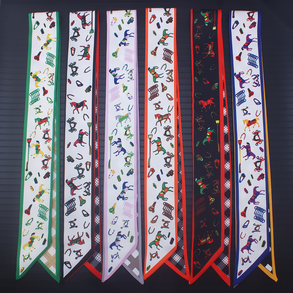 Spring and summer 2020 new style tied bag handle small silk scarf for women ribbon scarf with ladies scarves decoration wholesale 88*5cm
Spring and summer 2020 new style tied bag handle small silk scarf for women ribbon scarf with ladies scarves decoration wholesale 88*5cm