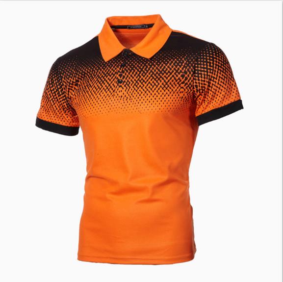 Luxury Mens Polo Shirts Designer Printed Gradient Slim Tee Casual Mens Short Sleeves Tops, Orange
Luxury Mens Polo Shirts Designer Printed Gradient Slim Tee Casual Mens Short Sleeves Tops, Orange