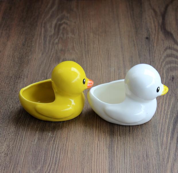 Little duck ceramic flower pot succulent planter decoration creative cute potted desktop home and garden decor ornaments