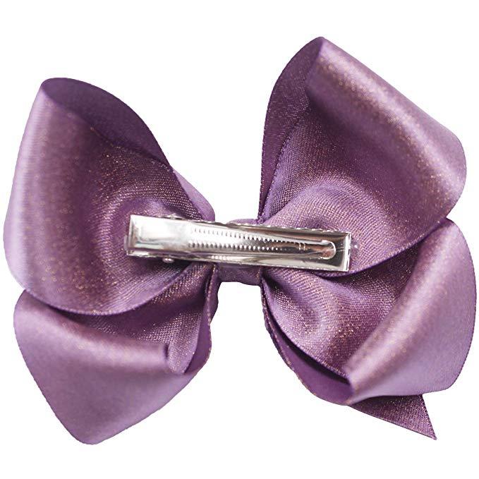 40pcs 4.5 Inch Glitter Grosgrain Ribbon Shiny Hair Bows Alligator Hair Clips For Girls Infants Toddlers Kids Fashion Hair Accessories