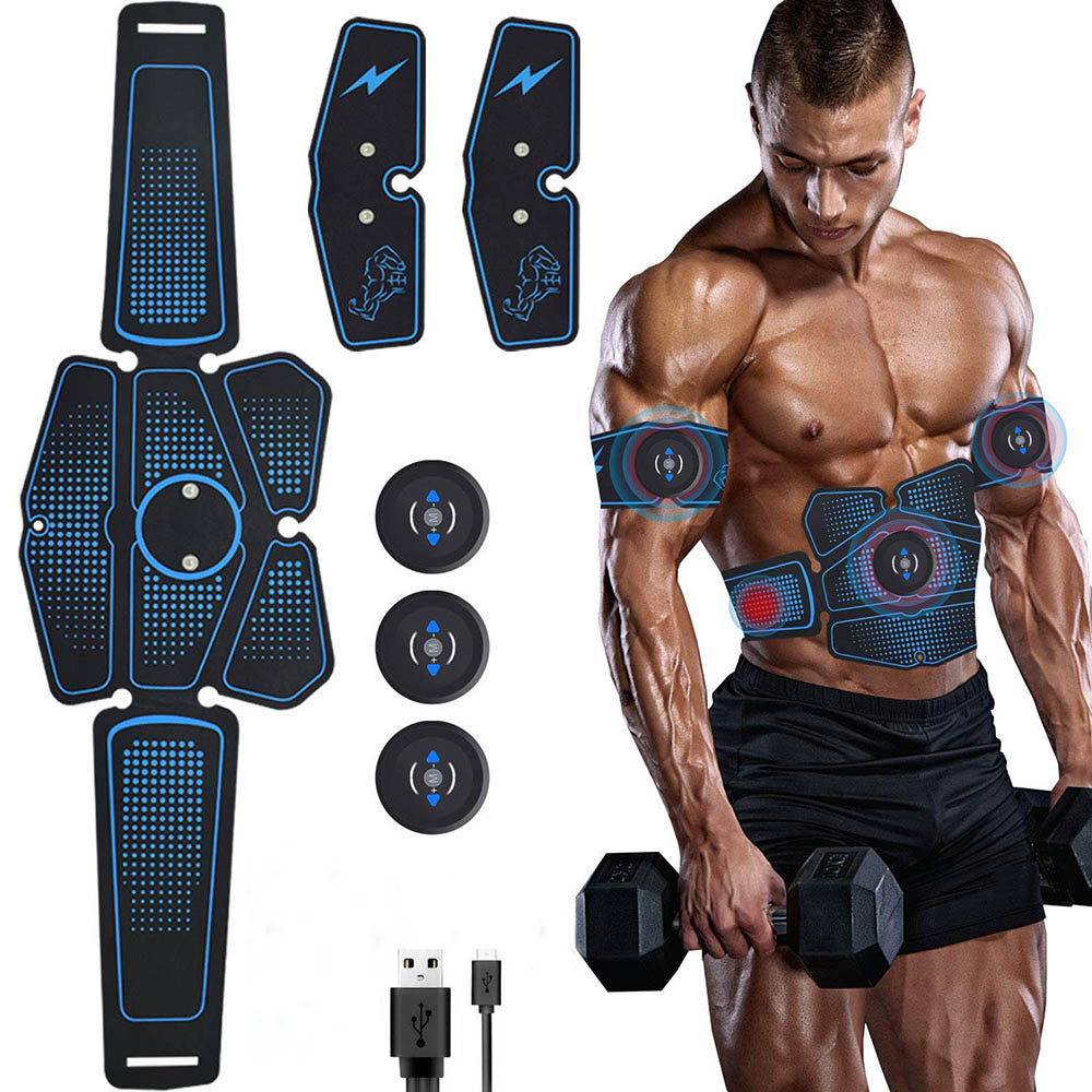 Chaud New Abdominal Stimulateur de muscle Abdominal Trainer EMS ABS Fitness Equipment Equipement de formation Muscles Électrostimulateur Toner Ex