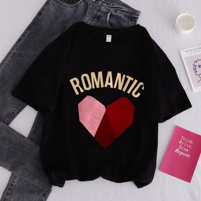 Womens Short Sleeves T Shirt for Summer with Heart Fashion Printed Women Casual Tshirts Cotton Blend Ladies Tees 3 Color Size -XL, Black
Womens Short Sleeves T Shirt for Summer with Heart Fashion Printed Women Casual Tshirts Cotton Blend Ladies Tees 3 Color Size -XL, Black