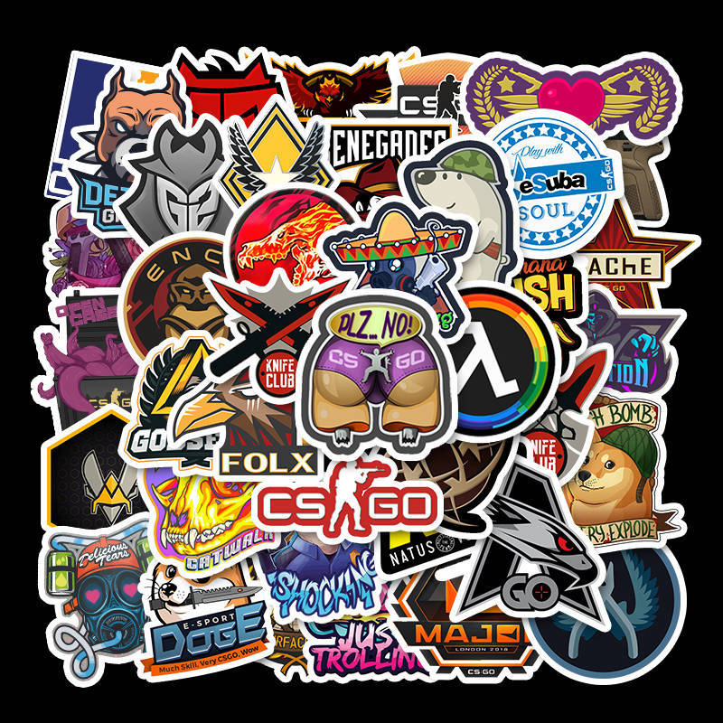 50pcs/Set Game CS GO Counter Stickers Guitar Albums Luggage Laptop Surfboard Skateboard Bicycle Fridge Sticker Decal