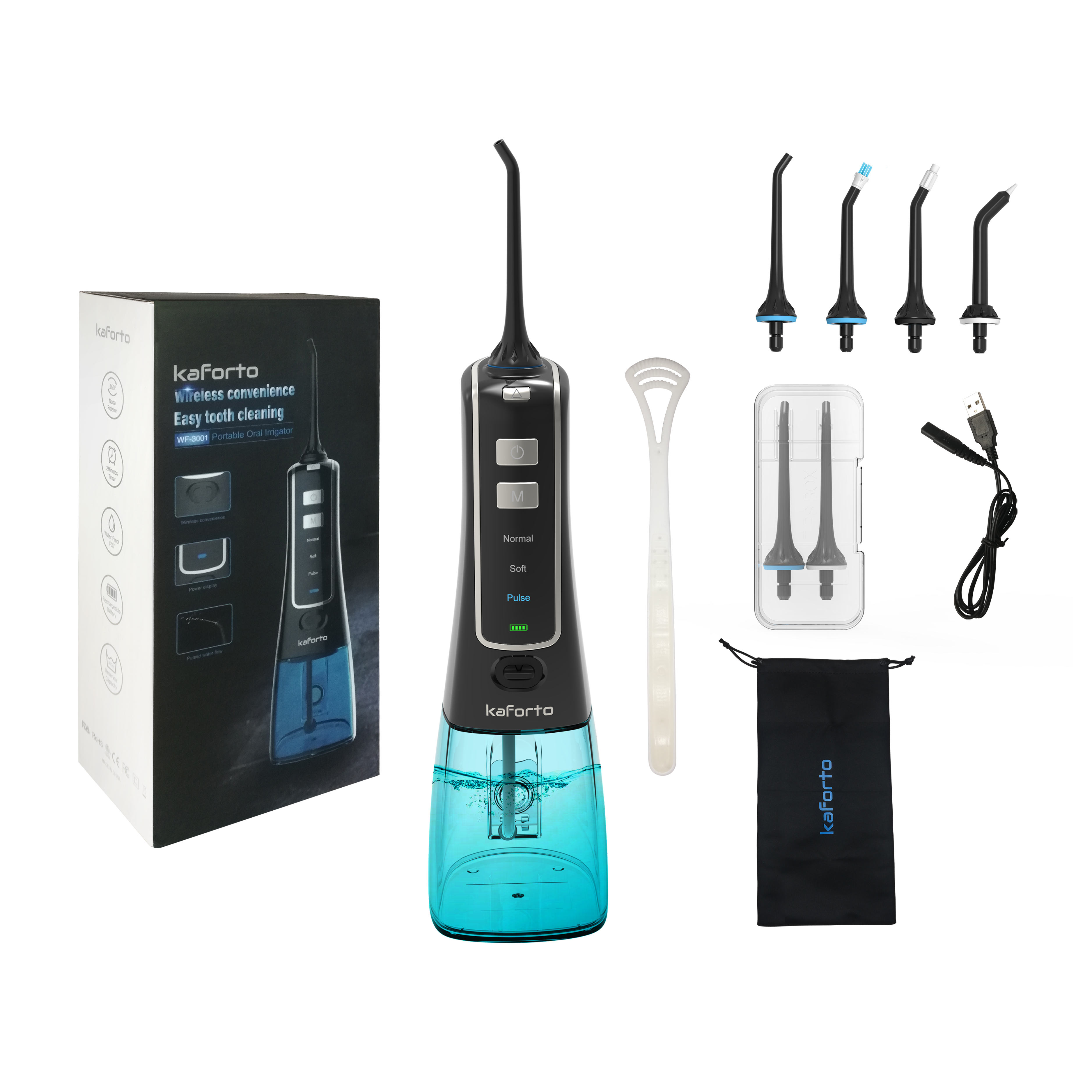 Water Flosser for Teeth Portable Oral Irrigator 300ML Dental Flosser with 5 Jet Tips IPX7 Waterproof USB Rechargeable Professional Cordless
Water Flosser for Teeth Portable Oral Irrigator 300ML Dental Flosser with 5 Jet Tips IPX7 Waterproof USB Rechargeable Professional Cordless