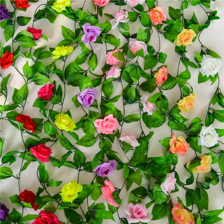 Silk artificial rose vine leaves garland romantic wedding home decoration rattan fake plants hanging flowers for wall decorati, Red
Silk artificial rose vine leaves garland romantic wedding home decoration rattan fake plants hanging flowers for wall decorati, Red