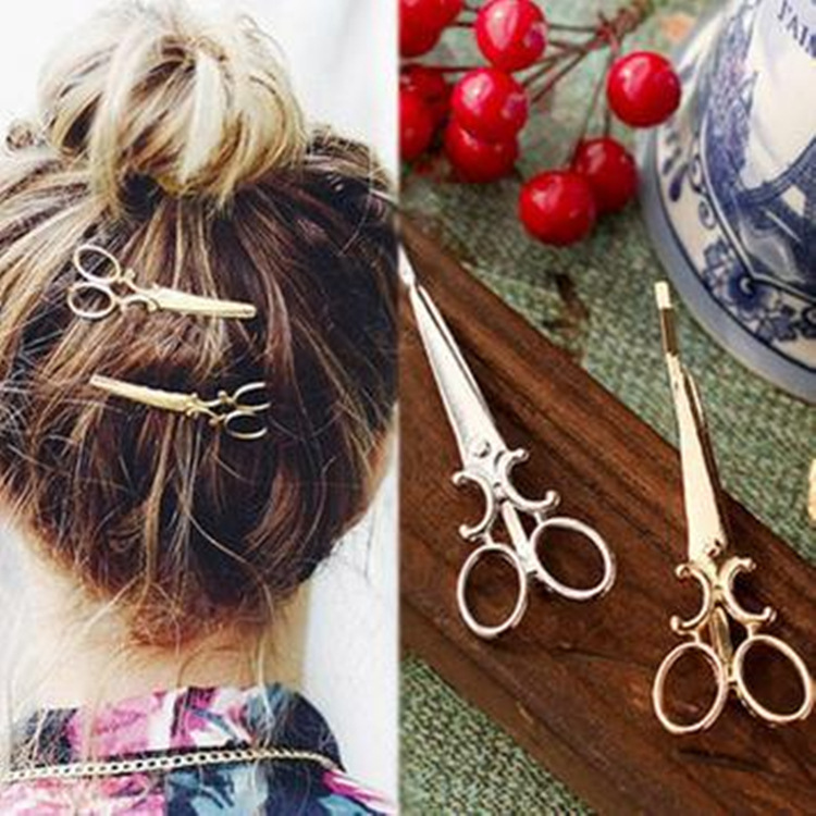 50PC HOT Nice Women Lady Girls Scissors Shape Hair Clip Barrettes Hairpin Hair Decorations Accessories Pretty Hair Clips