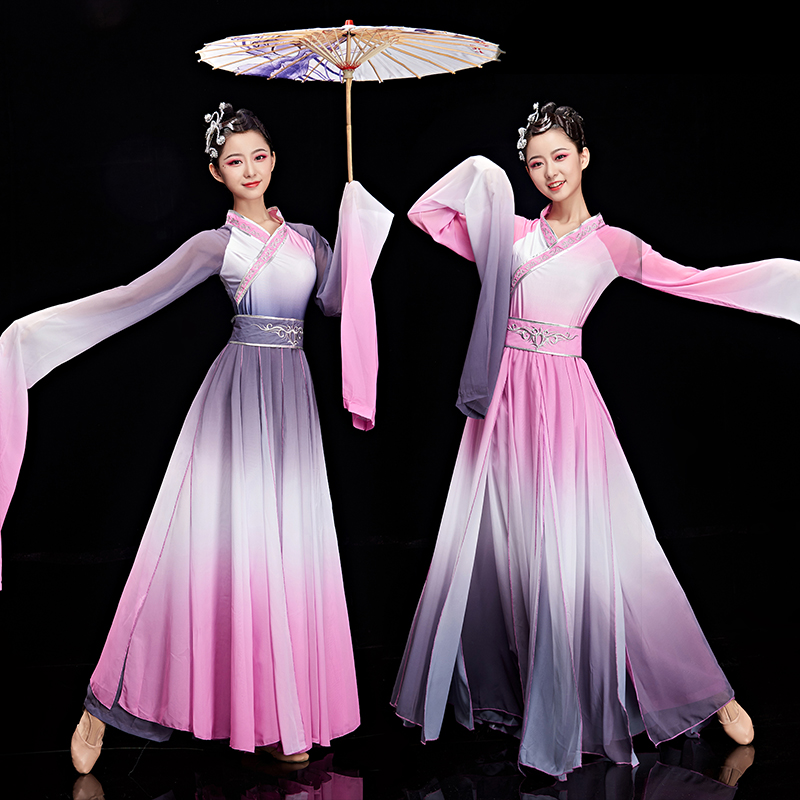 Stage Wear Sleeve Dance Dress Chinese Style Classical Yangko Costumes Female Elegant Ancient Sleeves Hanfu Adult Clothes
Stage Wear Sleeve Dance Dress Chinese Style Classical Yangko Costumes Female Elegant Ancient Sleeves Hanfu Adult Clothes