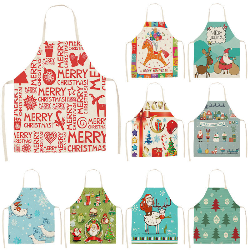 1pcs Christmas Apron Deer Snowflake Pinafore Cotton Linen Aprons 53*65cm Woman Adult Bibs for Home Kitchen Cooking Baking
1pcs Christmas Apron Deer Snowflake Pinafore Cotton Linen Aprons 53*65cm Woman Adult Bibs for Home Kitchen Cooking Baking