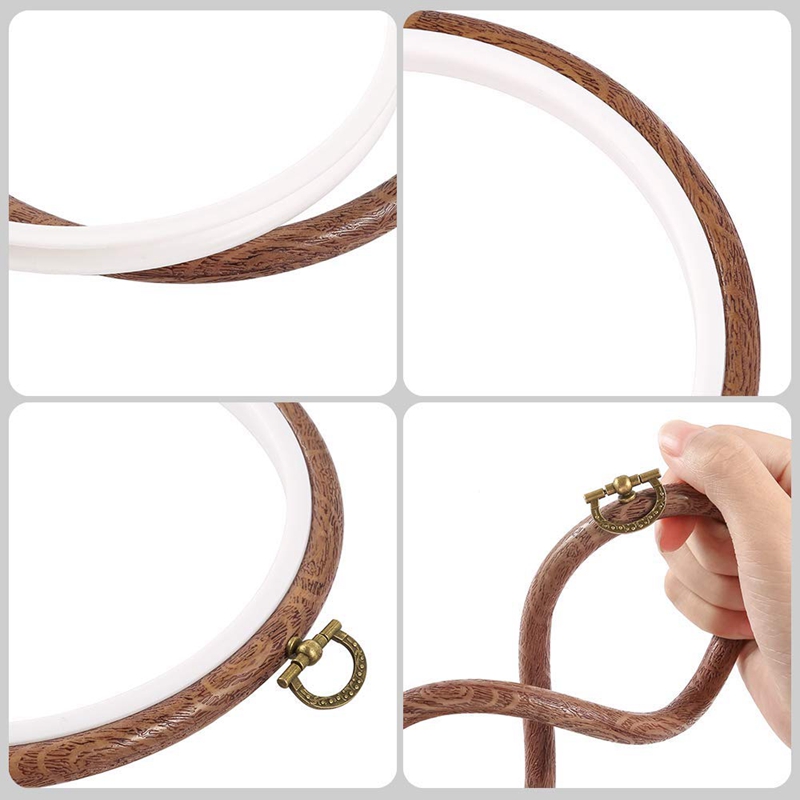 4 Pieces Embroidery Hoops Cross Stitch Hoop Imitate Wood Embroidery Circle and Oval Set for Art Craft Sewing and Hanging
4 Pieces Embroidery Hoops Cross Stitch Hoop Imitate Wood Embroidery Circle and Oval Set for Art Craft Sewing and Hanging
