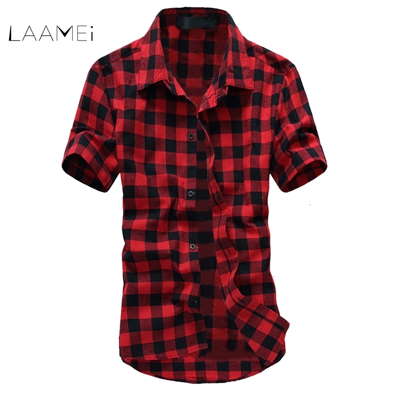 LAAMEI New Red And Black Plaid Shirt Men Plus Size Shirts Summer Fashion Chemise Homme Shirts Short Sleeve Shirt Men Blouse, Green
LAAMEI New Red And Black Plaid Shirt Men Plus Size Shirts Summer Fashion Chemise Homme Shirts Short Sleeve Shirt Men Blouse, Green
