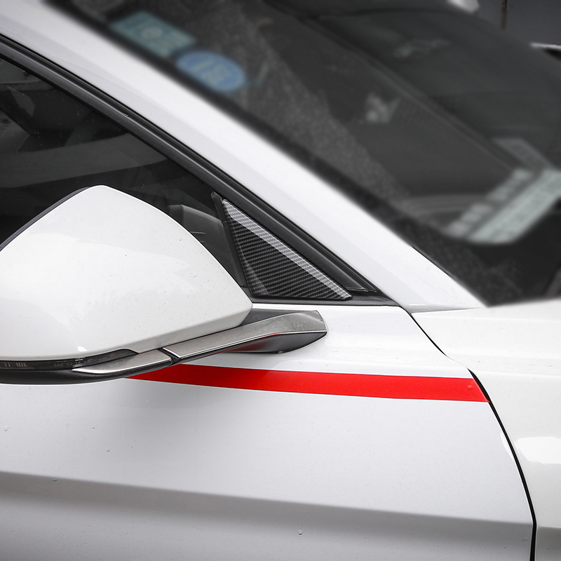 Car Window Front Triangle Trim ABS Decoraion Cover For Ford Mustang 2016 UP Car Exterior Accessories