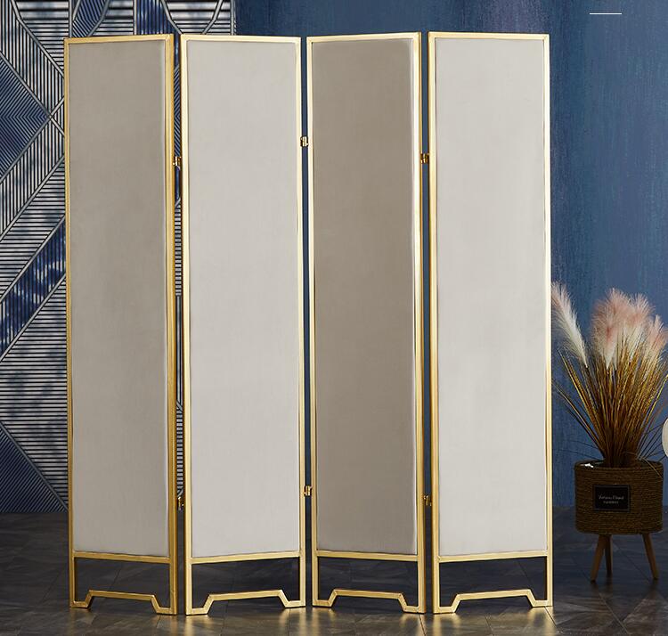 Screen folding mobile partition Room Dividers Ins Nordic screens European simple small family bedroom shelter
