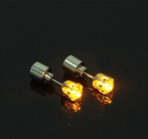 Stud Earrings Women Men Punk Rock LED Bling Light Up Earrings Ear Studs Party Jewelry Gift Channel Earrings