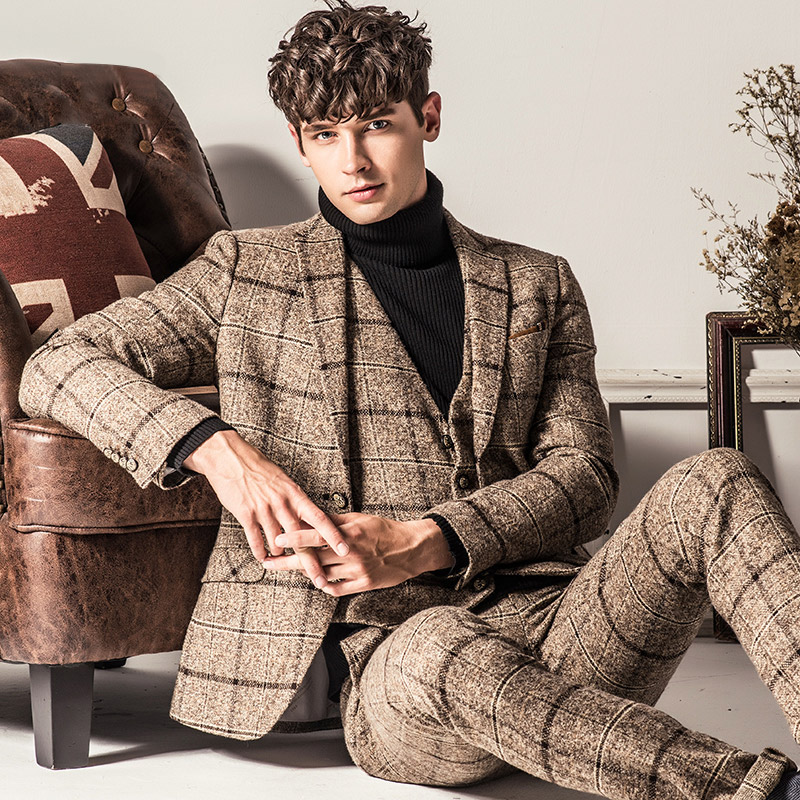 Brand Men Clothing New Autumn men suit jackets plaid single breasted suit coat mens formal wedding slim fit plus size, Coffee plaid
Brand Men Clothing New Autumn men suit jackets plaid single breasted suit coat mens formal wedding slim fit plus size, Coffee plaid