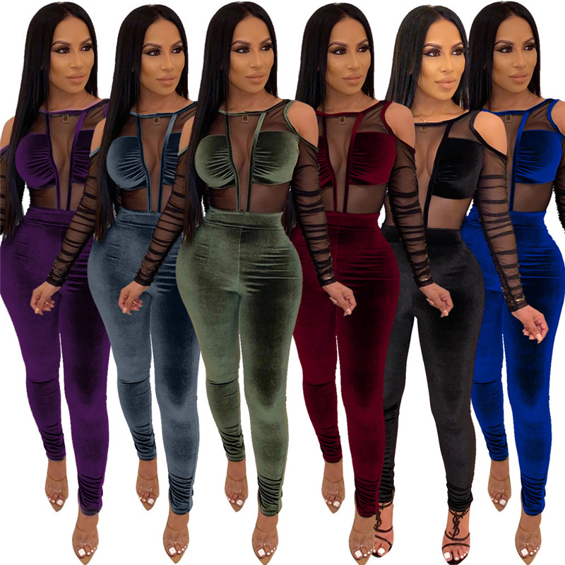 Women sexy jumpsuit mesh panelled rompers fashion night clubwear solid color sheer long sleeve bodysuit skinny overalls free shipping 2543, Gray
Women sexy jumpsuit mesh panelled rompers fashion night clubwear solid color sheer long sleeve bodysuit skinny overalls free shipping 2543, Gray