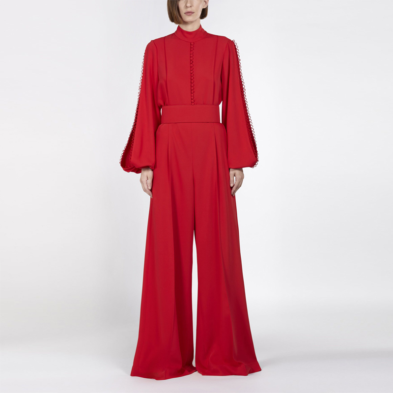 High Quality Jumpsuits Women Elegant Long Sleeve Spring Summer Red Rompers Female Ladies Wide Leg Long Pants Trousers Streetwear
High Quality Jumpsuits Women Elegant Long Sleeve Spring Summer Red Rompers Female Ladies Wide Leg Long Pants Trousers Streetwear