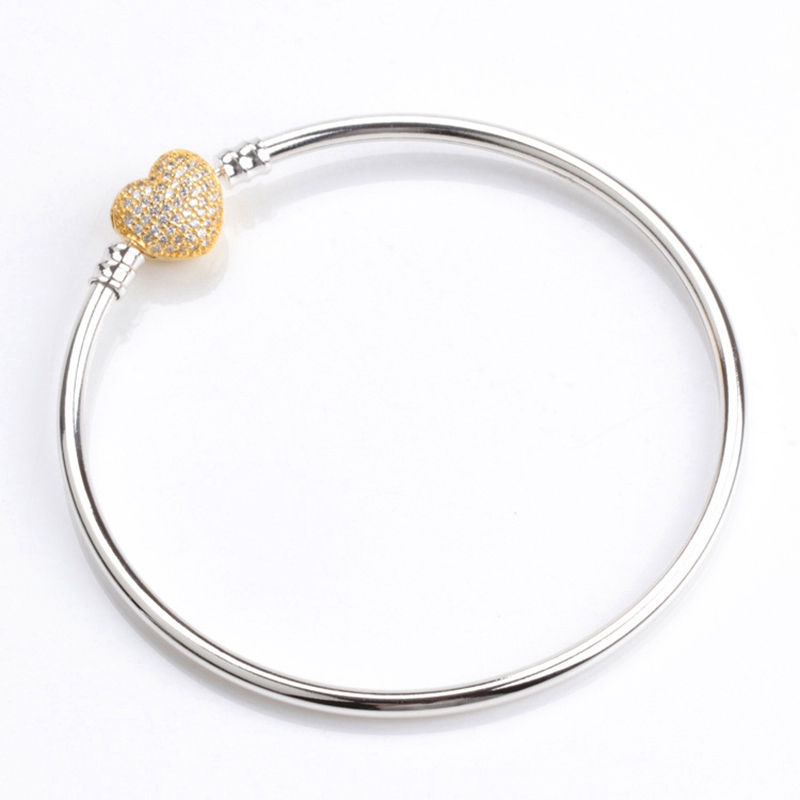 Fashion CZ Diamond Bracelet for Pandora 925 Sterling Silver 18K Gold Plated Luxury Designer Lady Bracelet with Original Box