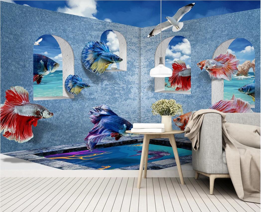 3d room wallpaer custom photo Modern 3d Mediterranean guppy background wall wallpaper for walls 3d, Non-woven
3d room wallpaer custom photo Modern 3d Mediterranean guppy background wall wallpaper for walls 3d, Non-woven
