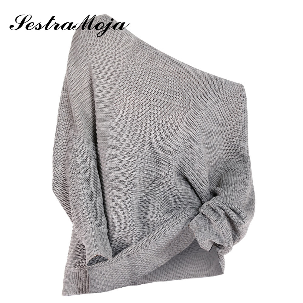 Sestra Moja 2019 Skew Neck Batwing Sleeve Sweater Full sleeve autumn women Sweaters Pullovers Casual Femme Pullovers Plus Size, Gray
Sestra Moja 2019 Skew Neck Batwing Sleeve Sweater Full sleeve autumn women Sweaters Pullovers Casual Femme Pullovers Plus Size, Gray