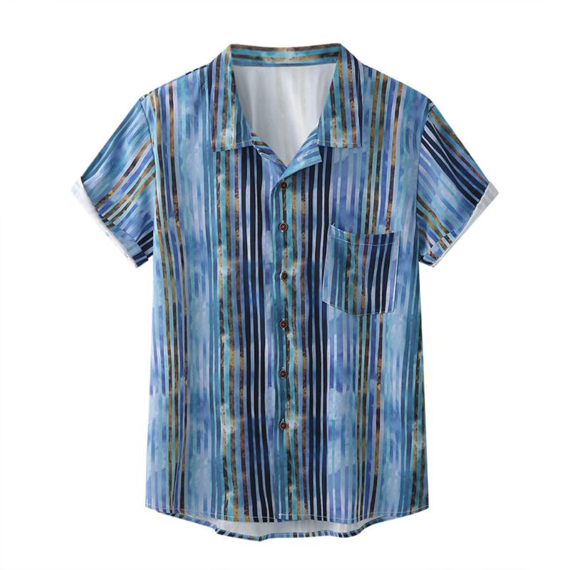 Men Hawaiian Shirts Casual Loose Short Sleeve Multicolor Button Shirt Breathable Summer Breathable Shirts Men Male Clothing 2020, Blue
Men Hawaiian Shirts Casual Loose Short Sleeve Multicolor Button Shirt Breathable Summer Breathable Shirts Men Male Clothing 2020, Blue