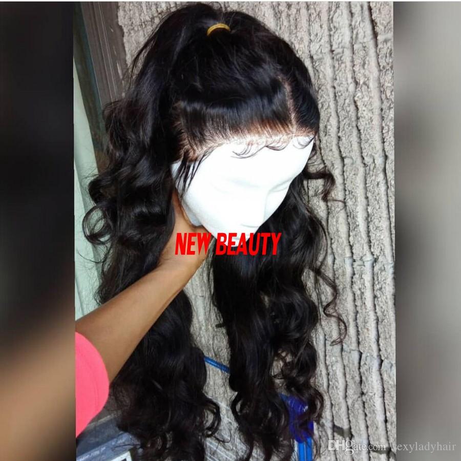 New 180density none 360 Lace Frontal Wig With Pre Plucked hairline Brazilian Body Wave synthetic Lace Front Wigs For Black Women