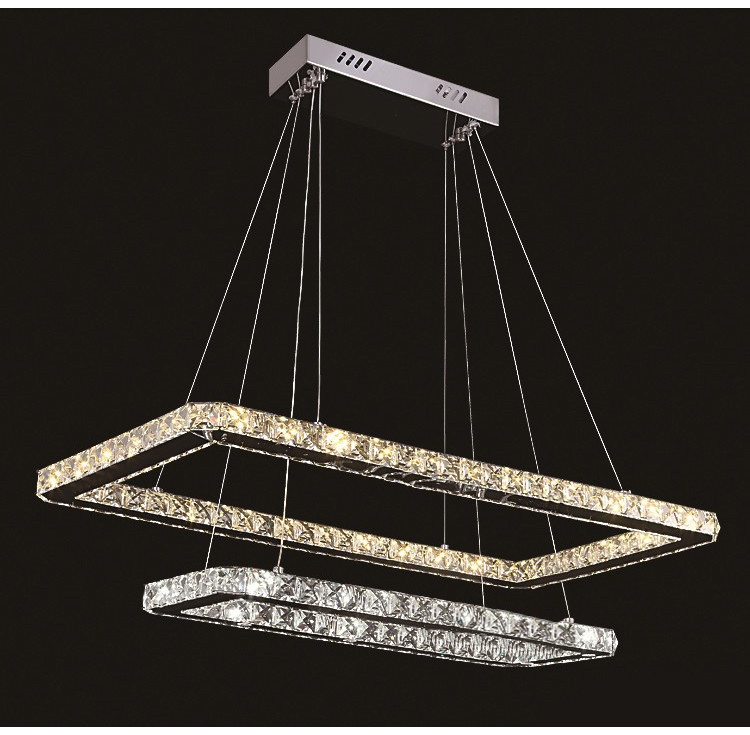 Luxury Cyrstal Pendant Lamp Square Chandelier Lights 2 Layers Crystals Droplight for Livingroom Dining room Reastaurant Lighting fixture
Luxury Cyrstal Pendant Lamp Square Chandelier Lights 2 Layers Crystals Droplight for Livingroom Dining room Reastaurant Lighting fixture