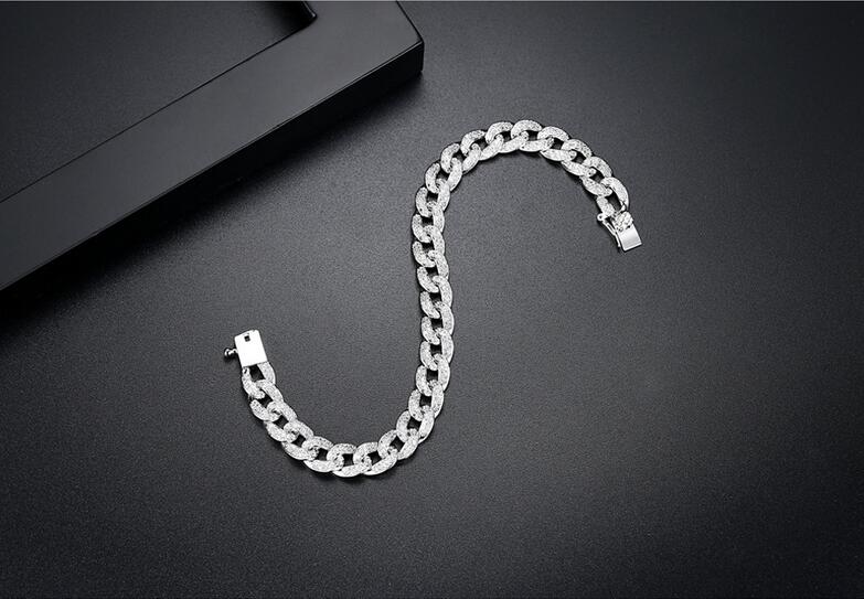 Gold Filled Women's Cubic Zirconia Party Bracelet, Vintage Hip Hop Fashion Jewelry Gift