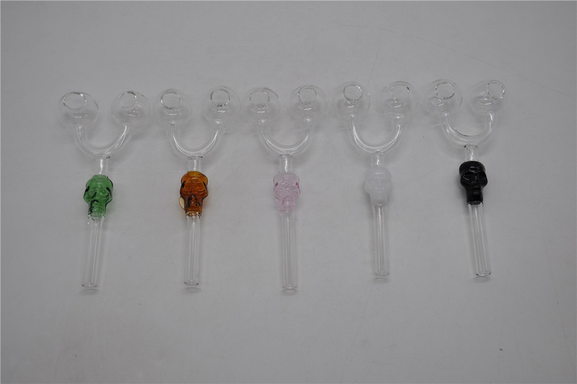 Skull Glass Smoking Handle Pipe With Double Bowl 145MM Glass Oil Burner Pipes Balancer Smoking Pipe Glass Tobacco Water Pipe Oil Rig Bong
Skull Glass Smoking Handle Pipe With Double Bowl 145MM Glass Oil Burner Pipes Balancer Smoking Pipe Glass Tobacco Water Pipe Oil Rig Bong