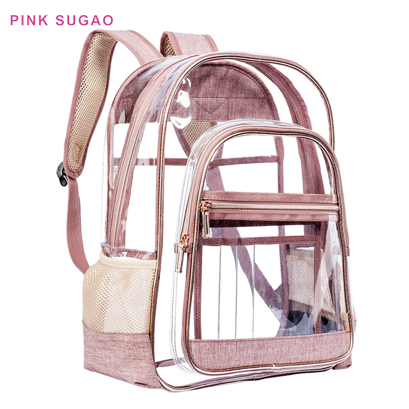 Pink sugao designer backpack women backpack student pvc school bag waterproof travel bag bookbags new fashion shoulder bag transparent
Pink sugao designer backpack women backpack student pvc school bag waterproof travel bag bookbags new fashion shoulder bag transparent