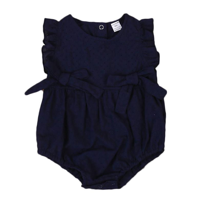 Goocheer Summer Flower Baby Girls Ruffles Romper Infant Newborn Baby Jumpsuit Playsuit Bow Clothes