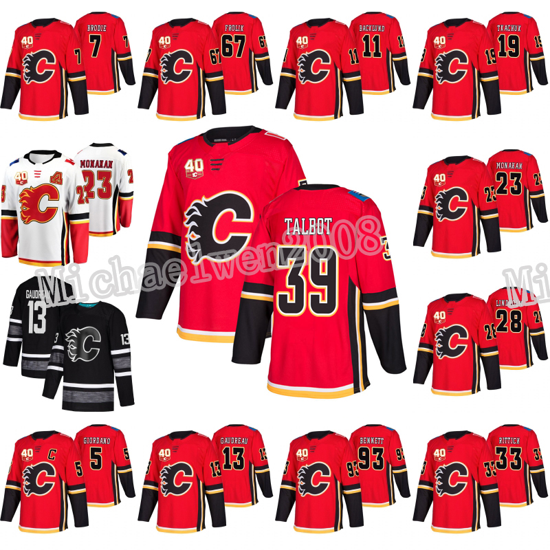 39 Cam Talbot Calgary Flames 40th Anniversary Johnny Gaudreau Sean Monahan Elias Lindholm Matthew Tkachuk Mark Giordano Backlund Jersey, Black;red
39 Cam Talbot Calgary Flames 40th Anniversary Johnny Gaudreau Sean Monahan Elias Lindholm Matthew Tkachuk Mark Giordano Backlund Jersey, Black;red