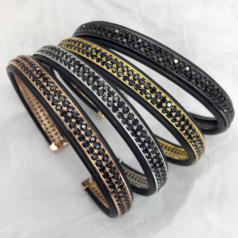 Mcllroy bracelet for men inlay zircon open fashion cuff bracelets trendy bracelets & bangles men jewellery pulseira masculina