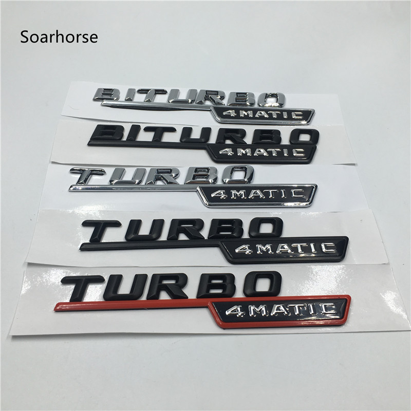 BITURBO TURBO 4MATIC Emblem Badge Letters Car Front Fender Stickers for Mercedes Benz AMG 4 Matic, Style
BITURBO TURBO 4MATIC Emblem Badge Letters Car Front Fender Stickers for Mercedes Benz AMG 4 Matic, Style