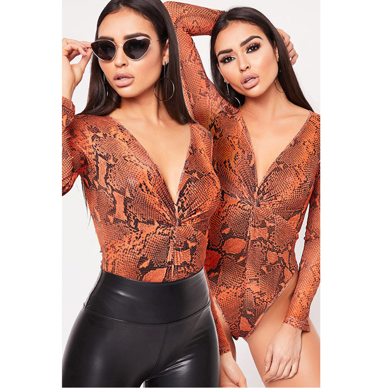 Women Long Sleeve Bodysuit Stretch Snake Skin Print One Piece Swimsuit Monokini V Neck Swimwear Bathing Suit Maillots de bain
Women Long Sleeve Bodysuit Stretch Snake Skin Print One Piece Swimsuit Monokini V Neck Swimwear Bathing Suit Maillots de bain