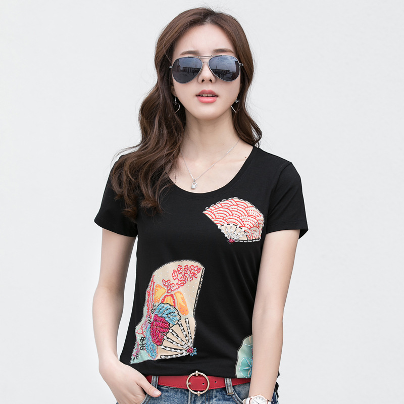 Sexy Women's Fashion Sequins T-shirt Office Lady Cartoon Pattern T-shirt Women's Casual Cotton Slim t shirt Tank Tops Free Shipping, White
Sexy Women's Fashion Sequins T-shirt Office Lady Cartoon Pattern T-shirt Women's Casual Cotton Slim t shirt Tank Tops Free Shipping, White