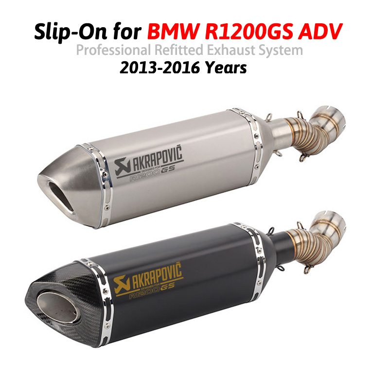 370MM Slip On R1200GS Motorcycle Exhaust System Muffler Tip Mid Link For R1200 GS 2013 2014 2015 2016
370MM Slip On R1200GS Motorcycle Exhaust System Muffler Tip Mid Link For R1200 GS 2013 2014 2015 2016