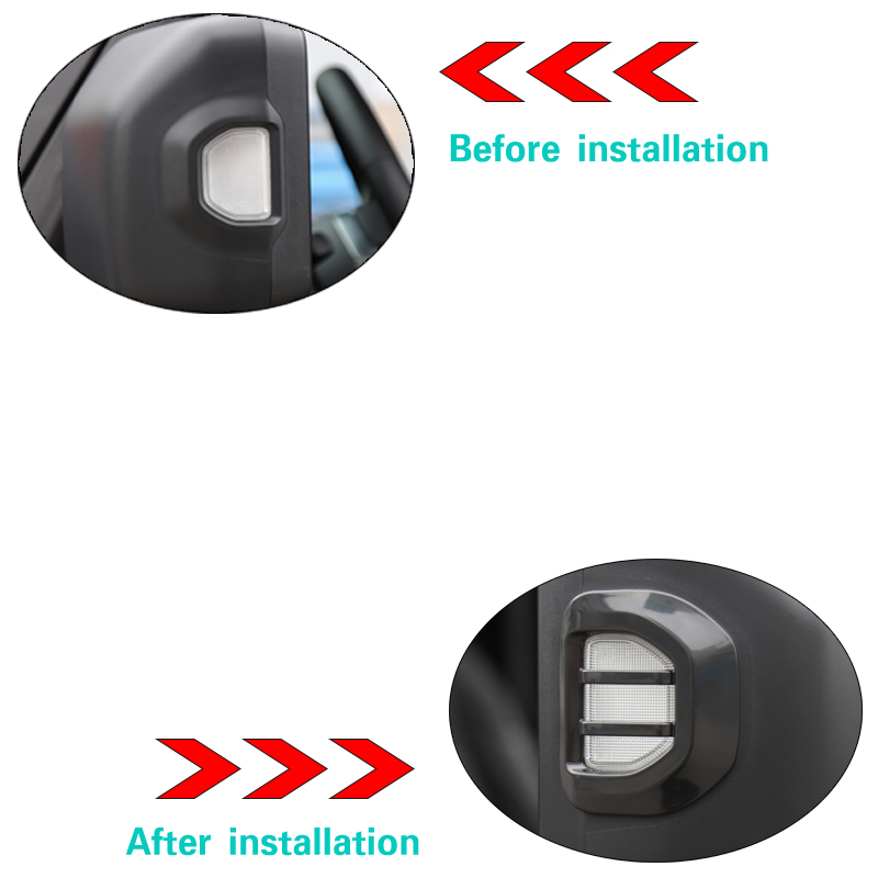 Black Rear Mirror Turn Signal Decoration Fit For Jeep Wrangler JL 2018+ Car Exterior Accessories ABS Car Styling