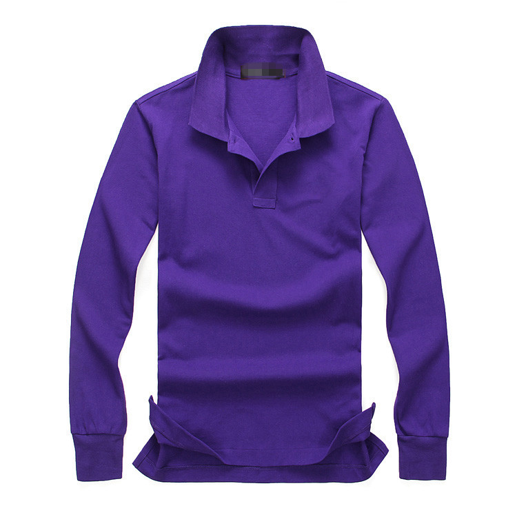 Hot Sell Brand 2019 hot Men's Embroidery Polo Shirt qulity Polos Men Cotton Long Sleeve shirt s-ports jerseys size M-4XL