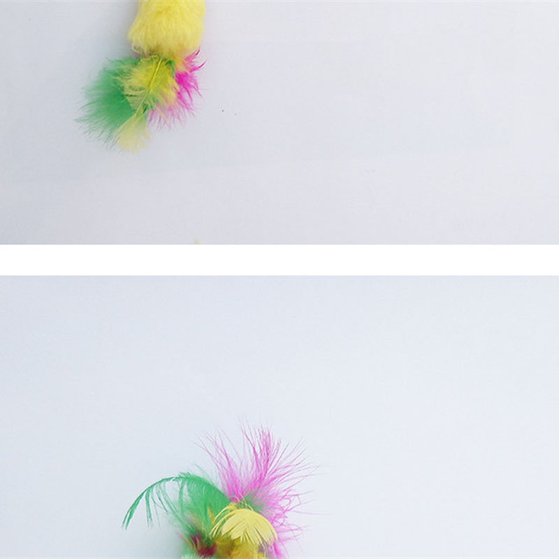 Colorful Feather Grit Small Mouse Cat Toy For Cat Feather Funny Playing Pet Cat Small Animals feather funny Toys Kitten Pet supplies