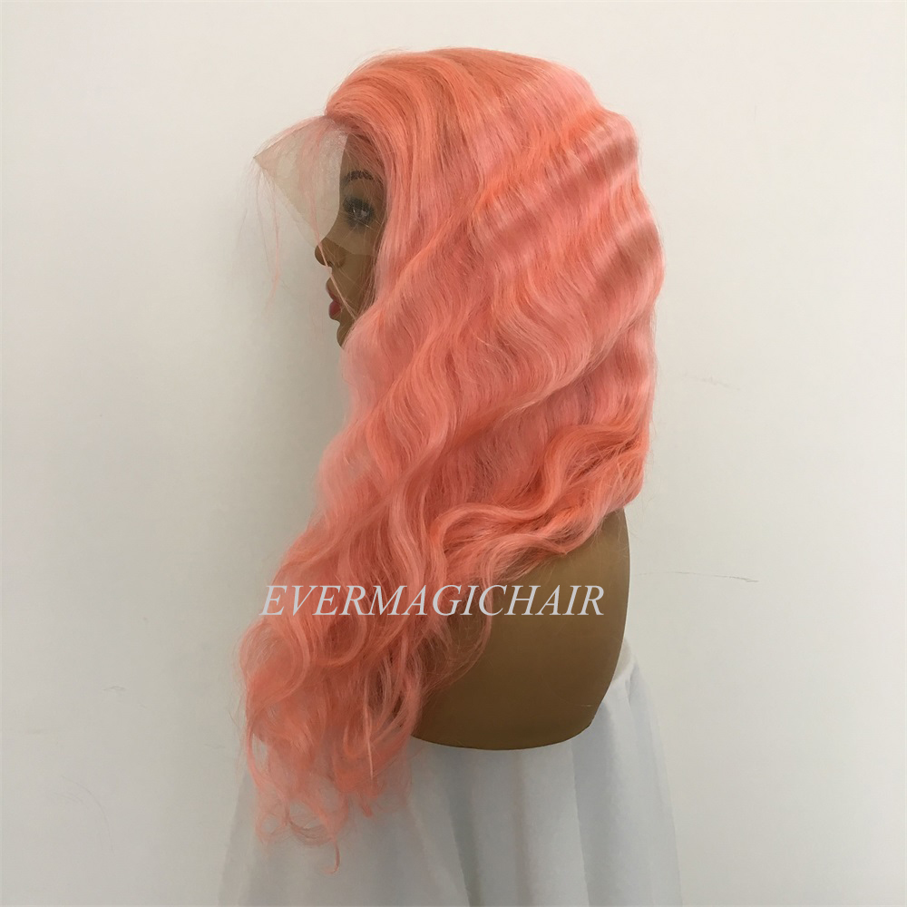 Ombre T1B/Pink Full Lace Human Hair Wigs Body Wave Brazilian Virgin Human Hair 150 Density Lace Front wig With Baby Hair Glueless