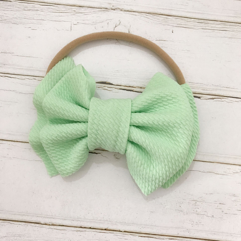 Cute Big Bow Hairband Baby Girls Toddler Kids Elastic Headband Knotted Nylon Turban Head Wraps Bow-knot Hair Accessories - view 4