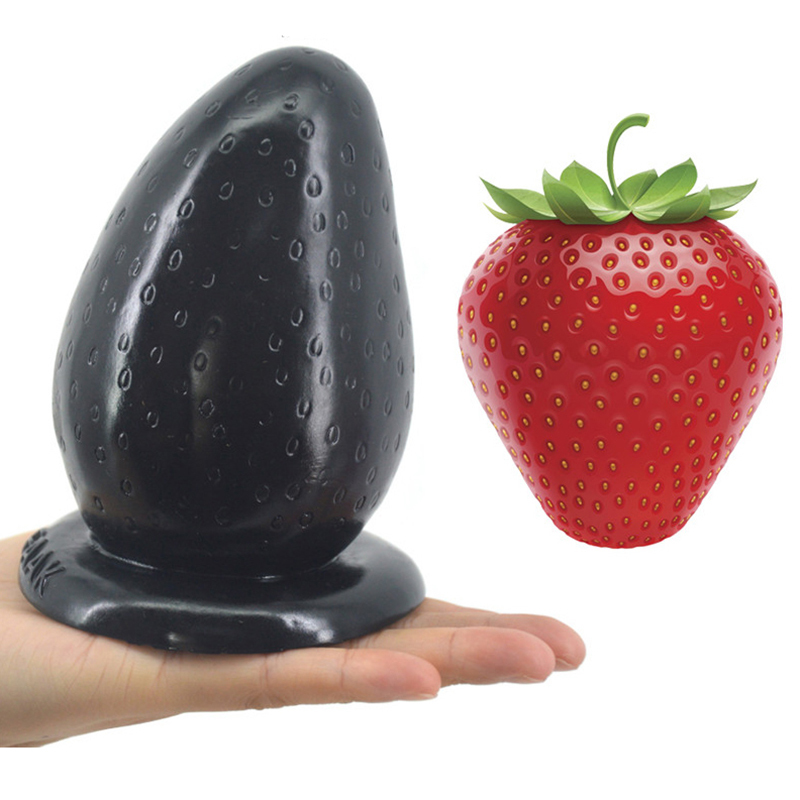 Anal Plug Strawberry Butt Plug Surface Rough With Suction Cup Anal Enlargement Man Women Sex Toys JOOI Sex Shop Y200421