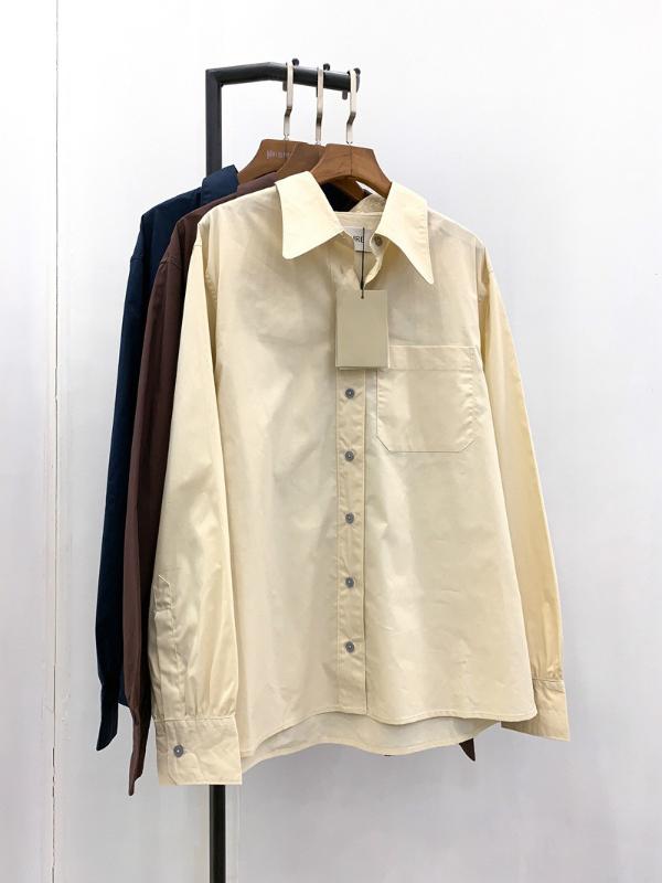 Women Shirt Solid Pointed Collar Shirt Women Simple Loose Cotton Long Sleeve, Beige
Women Shirt Solid Pointed Collar Shirt Women Simple Loose Cotton Long Sleeve, Beige